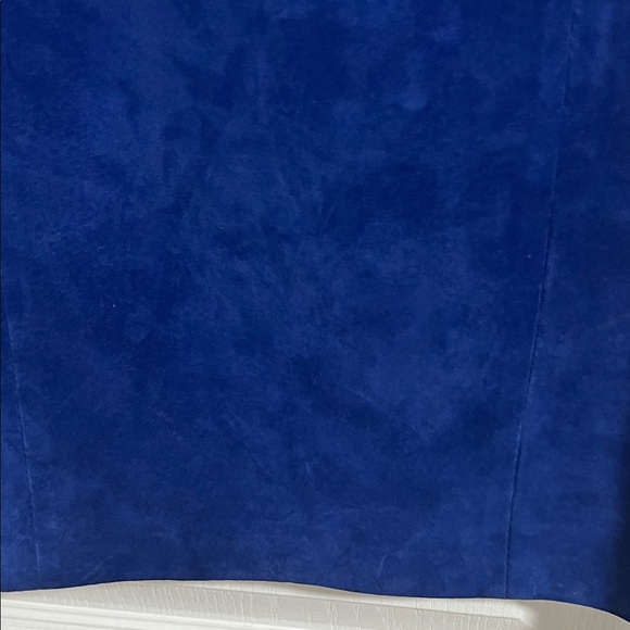 Beautiful Vintage Royal Blue Suede and Leather Suit - Picture 11 of 12